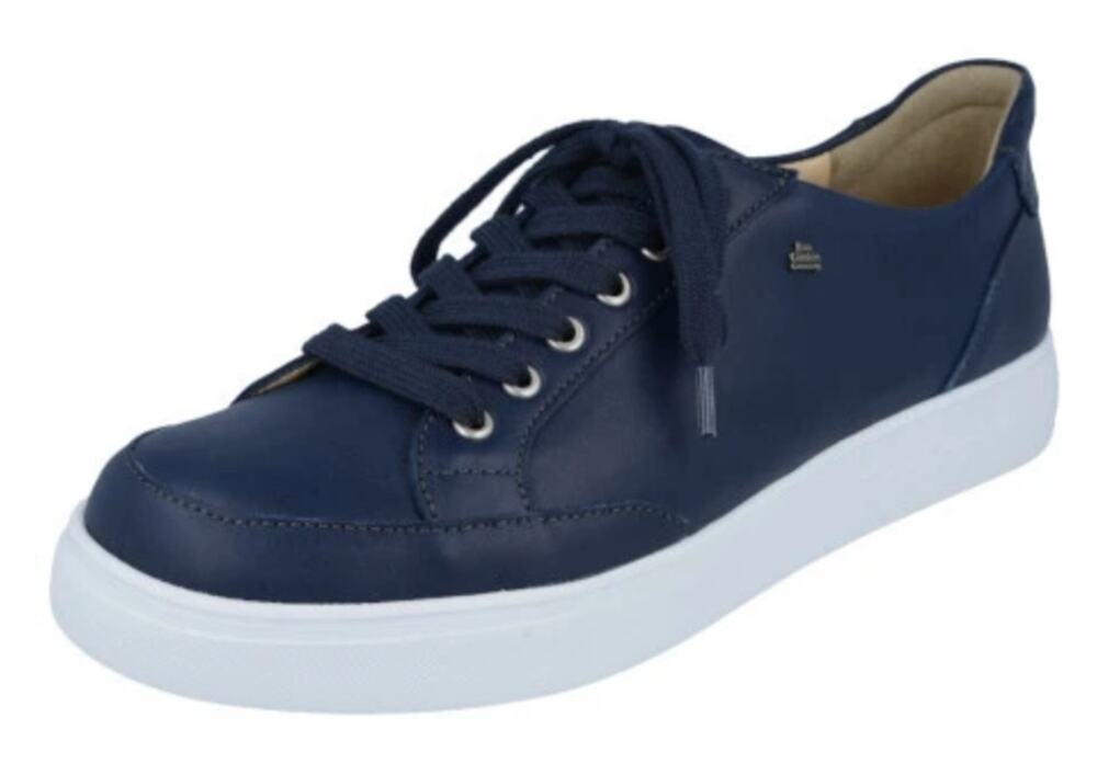 Finn Comfort Men's Casual Brandon Sneaker US 9 UK 8.5 Blue Leather Suede NWOB